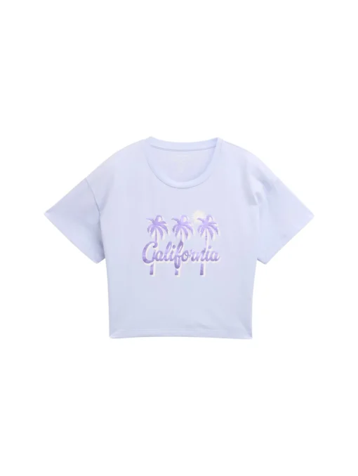 Kinder Tom Tailor Denim Cropped T-Shirt mit Print