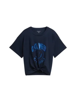 Kinder Tom Tailor Denim Cropped T-Shirt mit Print