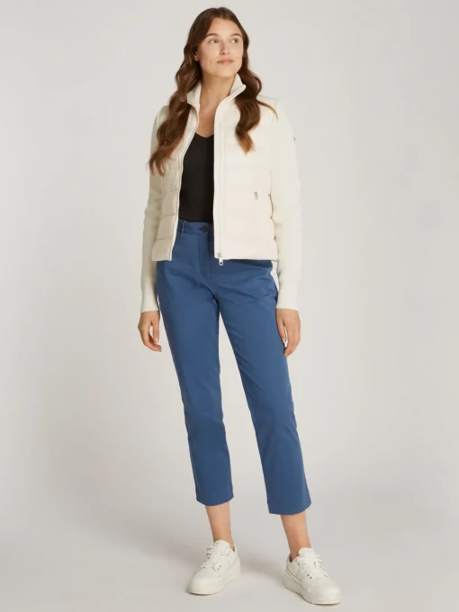 Damen Tommy Hilfiger Daunenjacke mit Kontrast-Ärmeln