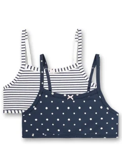 Kinder Sanetta Doppelpack Bustier mit Pünktchenmuster