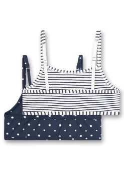Kinder Sanetta Doppelpack Bustier mit Pünktchenmuster