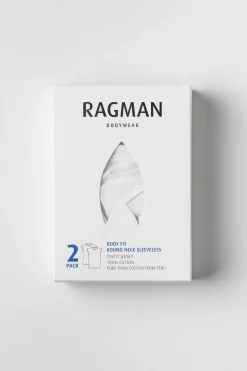 Herren Ragman Doppelpack Tank Top R-Neck
