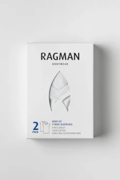 Herren Ragman Doppelpack Tank Top V-Neck