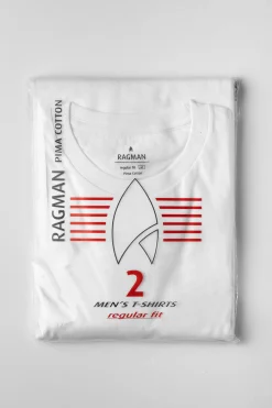 Herren Ragman Doppelpack T-Shirt 1/2 Arm