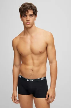 Herren Boss DREIER-PACK BOXERSHORTS AUS STRETCH-BAUMWOLLE MIT LOGOS AM BUND Power