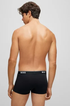 Herren Boss DREIER-PACK BOXERSHORTS AUS STRETCH-BAUMWOLLE MIT LOGOS AM BUND Power