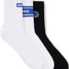 Herren Hugo Blue Dreier-Pack kurze Socken aus Baumwoll-Mix
