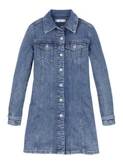 Kinder Tommy Hilfiger Durchgeknöpftes Hemdkleid aus Denim