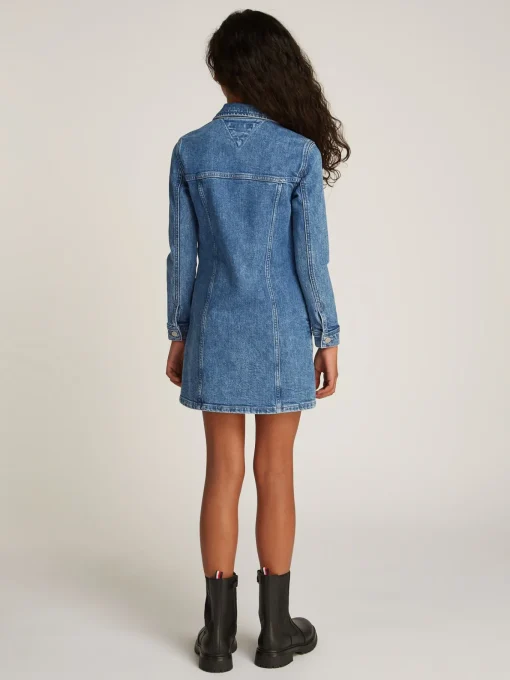 Kinder Tommy Hilfiger Durchgeknöpftes Hemdkleid aus Denim