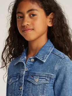 Kinder Tommy Hilfiger Durchgeknöpftes Hemdkleid aus Denim