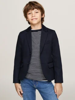 Kinder Tommy Hilfiger Einreihiges gewebtes Sakko