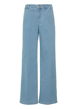 Damen Comma Elastische Wide-Leg-Jeans im Loose Fit