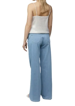 Damen Comma Elastische Wide-Leg-Jeans im Loose Fit