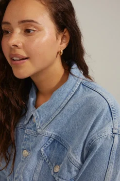 Damen Pilgrim ELFRIDA recycelte Creolen, vergoldet