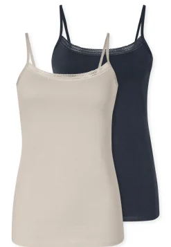 Damen Schiesser 2er Pack Spaghettitop