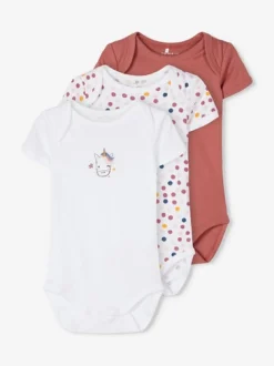 Kinder Name It 3er Pack Strampler Einhornprint