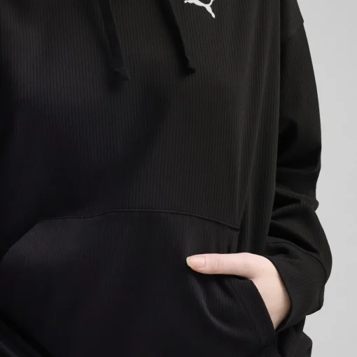 Damen Puma ESS ELEVATED Bequemer gerippter Hoodie Damen