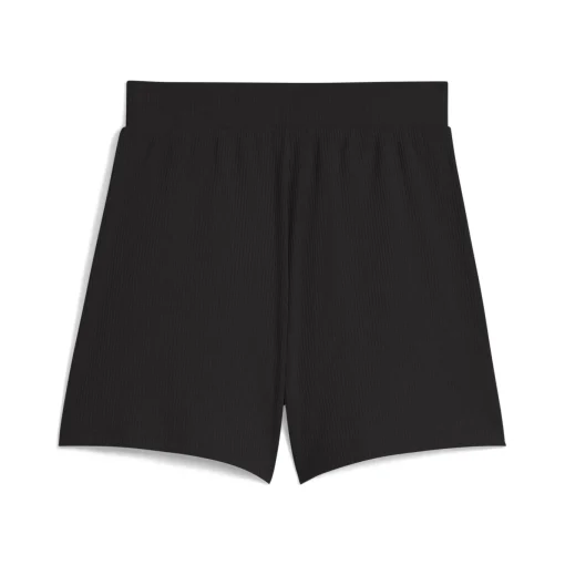 Damen Puma ESS ELEVATED Gerippte 5 Shorts mit hohem Bund