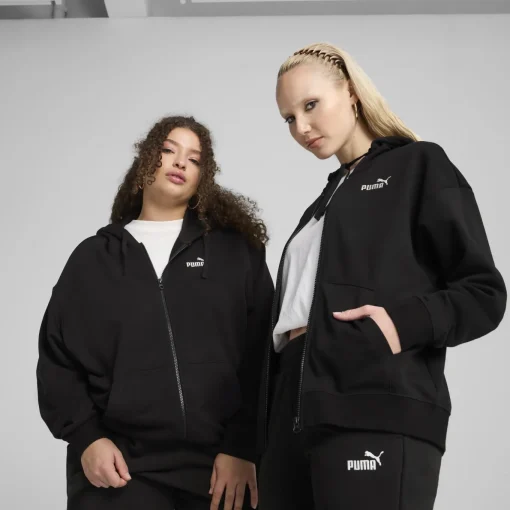 Damen Puma ESS Small No. 1 Logo Comfort Hoodie mit durchgehendem Reißverschluss
