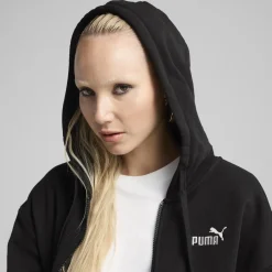 Damen Puma ESS Small No. 1 Logo Comfort Hoodie mit durchgehendem Reißverschluss