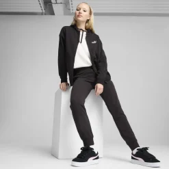 Damen Puma ESS Small No. 1 Logo Comfort Hoodie mit durchgehendem Reißverschluss