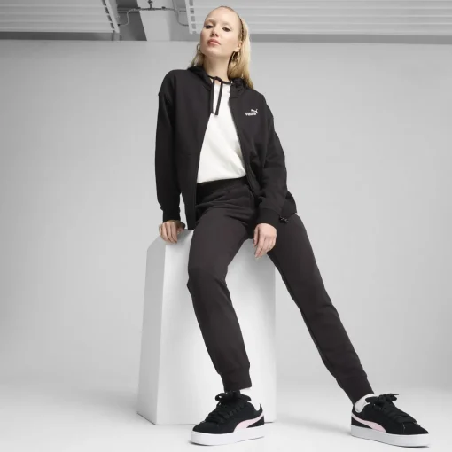 Damen Puma ESS Small No. 1 Logo Comfort Hoodie mit durchgehendem Reißverschluss