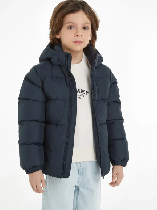 Kinder Tommy Hilfiger Essential gepolsterte Kapuzenjacke