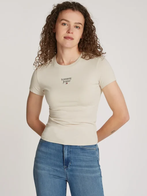Damen Tommy Jeans Essential Slim Fit Logo T-Shirt