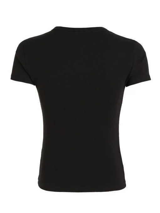 Damen Tommy Jeans Essential Slim Fit Rippstrick T-Shirt
