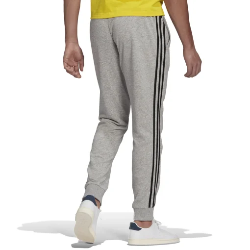 Herren Adidas Essentials French Terry Tapered Cuff 3-Streifen Hose