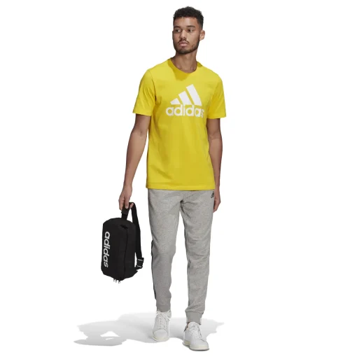 Herren Adidas Essentials French Terry Tapered Cuff 3-Streifen Hose
