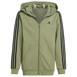 Kinder Adidas Essentials 3-Streifen Fleece Kapuzenjacke
