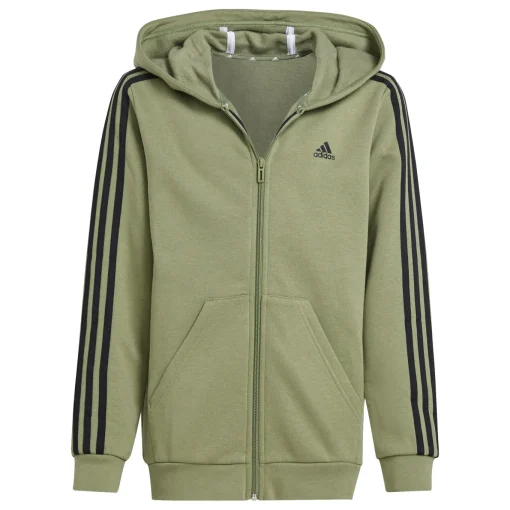 Kinder Adidas Essentials 3-Streifen Fleece Kapuzenjacke