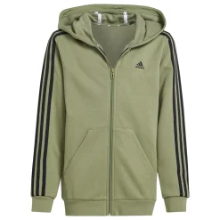 Kinder Adidas Essentials 3-Streifen Fleece Kapuzenjacke