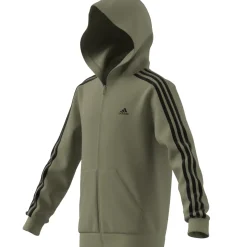 Kinder Adidas Essentials 3-Streifen Fleece Kapuzenjacke