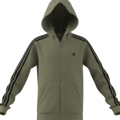Kinder Adidas Essentials 3-Streifen Fleece Kapuzenjacke