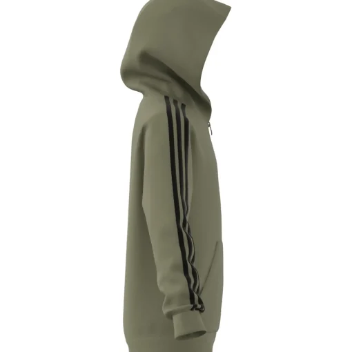 Kinder Adidas Essentials 3-Streifen Fleece Kapuzenjacke
