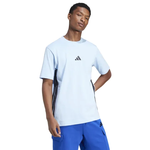 Herren Adidas Essentials 3-Streifen Single Jersey T-Shirt