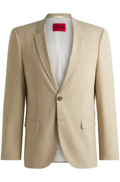Herren Hugo Red Extra schmal geschnittener Blazer aus Dobby in Mohair-Optik