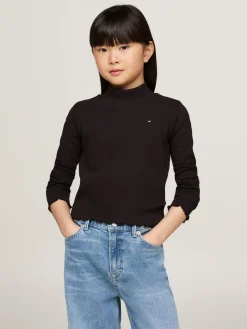 Kinder Tommy Hilfiger Extra Slim Fit Top mit Mock-Rollkragen