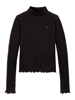 Kinder Tommy Hilfiger Extra Slim Fit Top mit Mock-Rollkragen