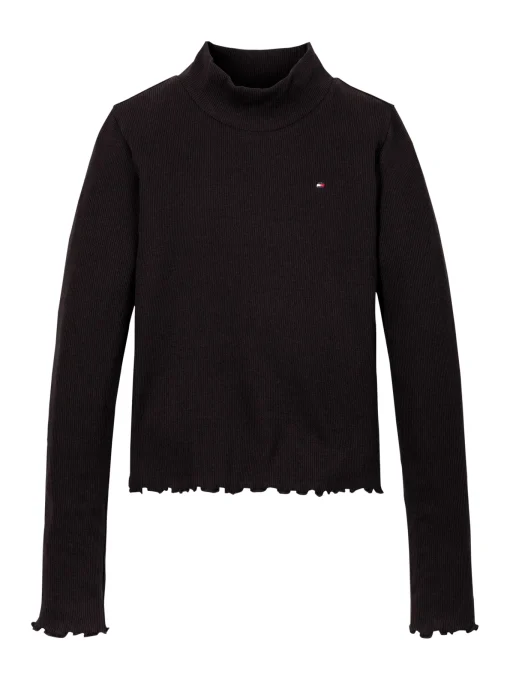 Kinder Tommy Hilfiger Extra Slim Fit Top mit Mock-Rollkragen