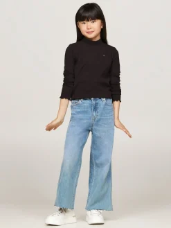 Kinder Tommy Hilfiger Extra Slim Fit Top mit Mock-Rollkragen