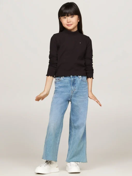 Kinder Tommy Hilfiger Extra Slim Fit Top mit Mock-Rollkragen