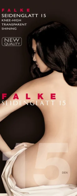 Damen Falke Seidenglatt 15 DEN Kniestrümpfe