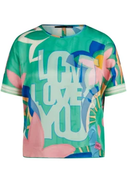 Damen Lecomte Farbenfrohe Bluse mit floralem Print
