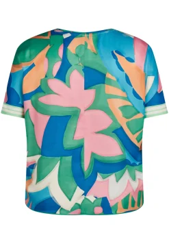 Damen Lecomte Farbenfrohe Bluse mit floralem Print