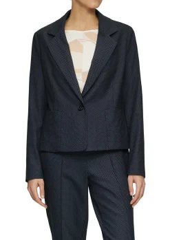 Damen s.Oliver BLACK LABEL Fein gepunkteter Blazer mit großen Taschen
