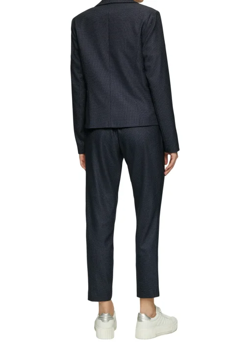 Damen s.Oliver BLACK LABEL Fein gepunkteter Blazer mit großen Taschen
