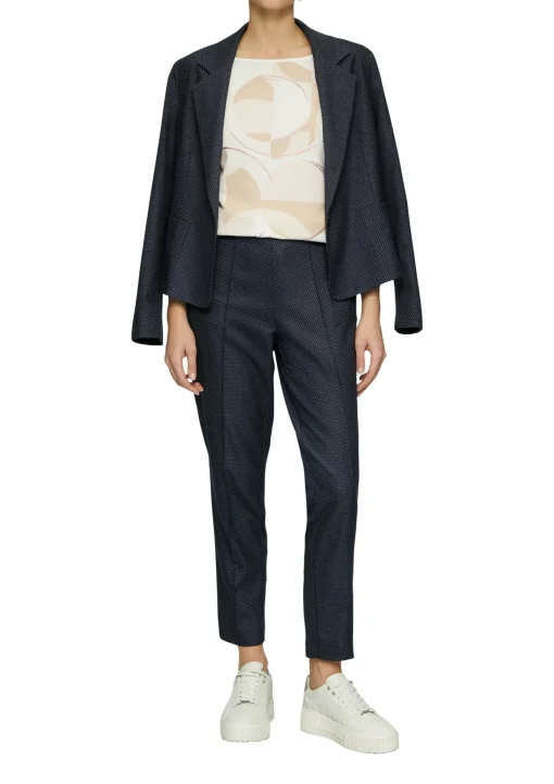 Damen s.Oliver BLACK LABEL Fein gepunkteter Blazer mit großen Taschen
